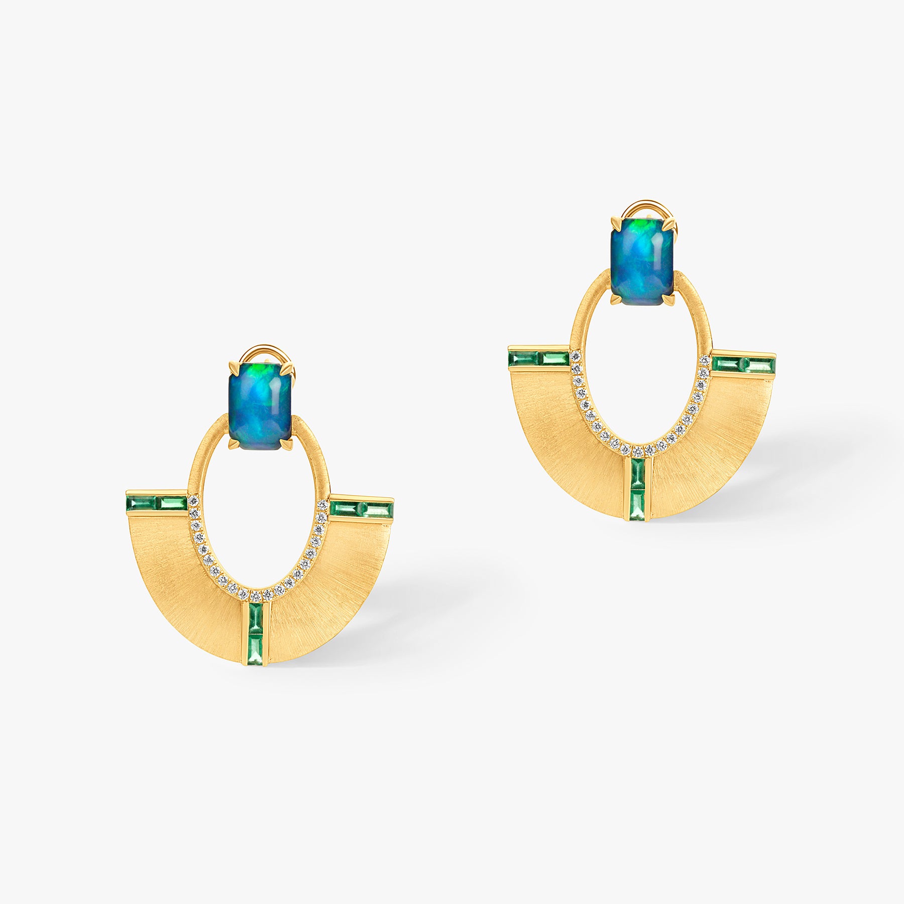 Ashaha earrings in 18k yellow gold, luxury jewelry