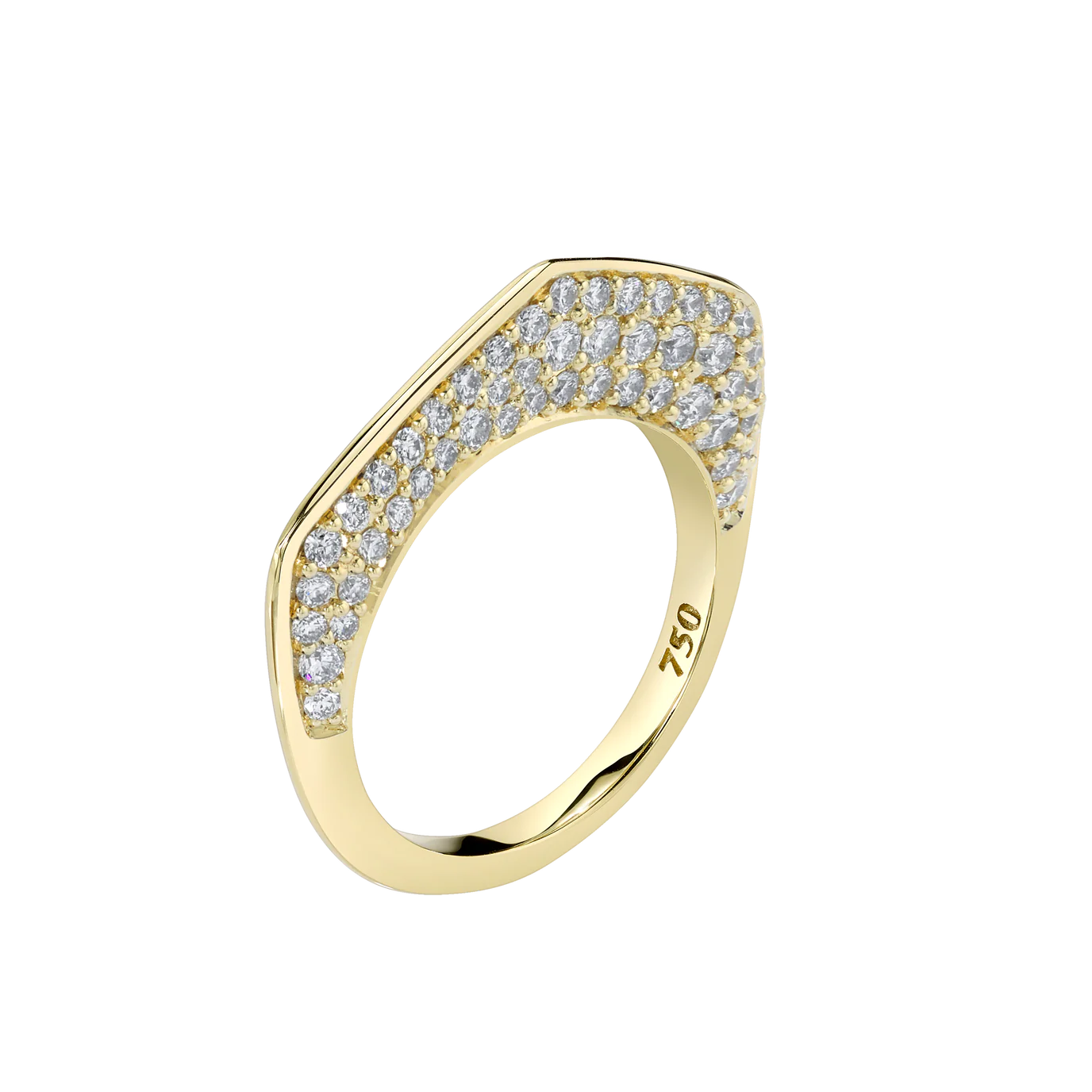 Diamond gold ring by fine jewelry designer Andy Lif.