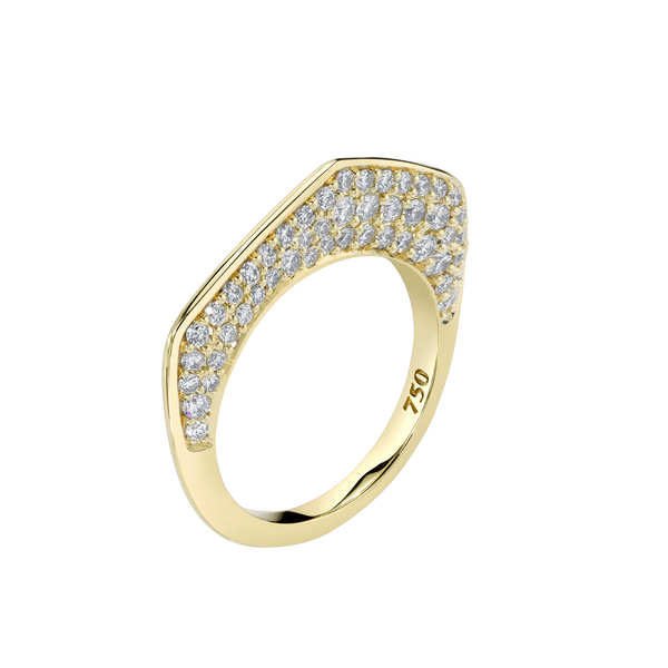 Diamond gold ring by fine jewelry designer Andy Lif.