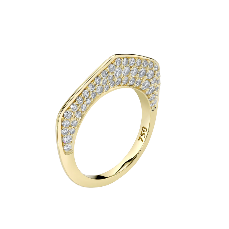 Diamond gold ring by fine jewelry designer Andy Lif.