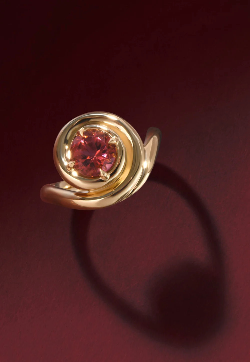Pink Tourmaline 18k Gold ring. Fine Jewelry. Luxury Gift. Capucine H, Paris. Ethos of London