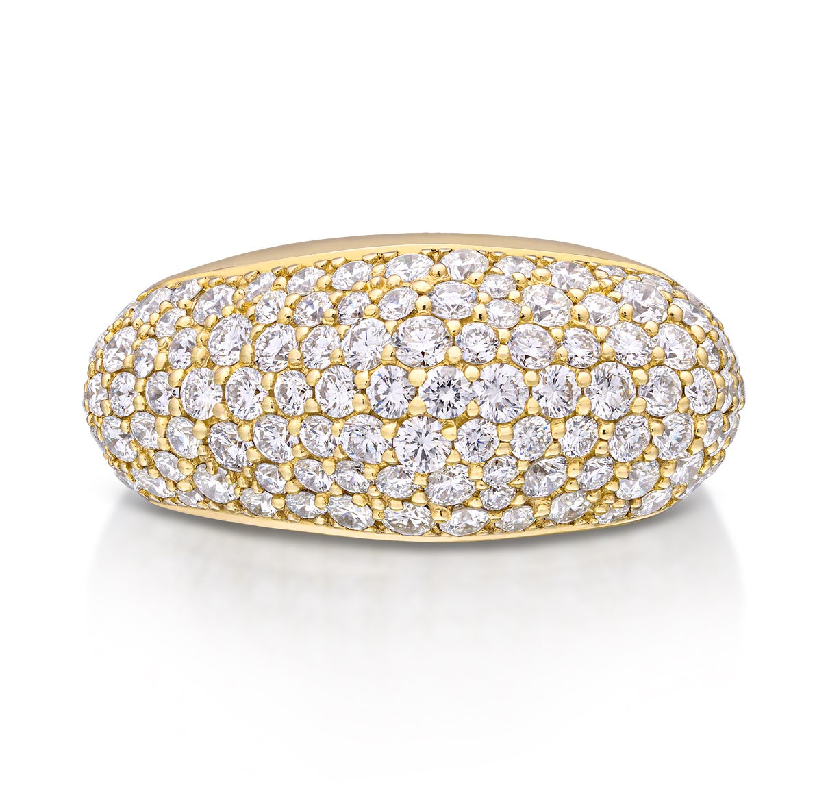 Diamond Cobra gold ring by fine jewelry designer Andy Lif
