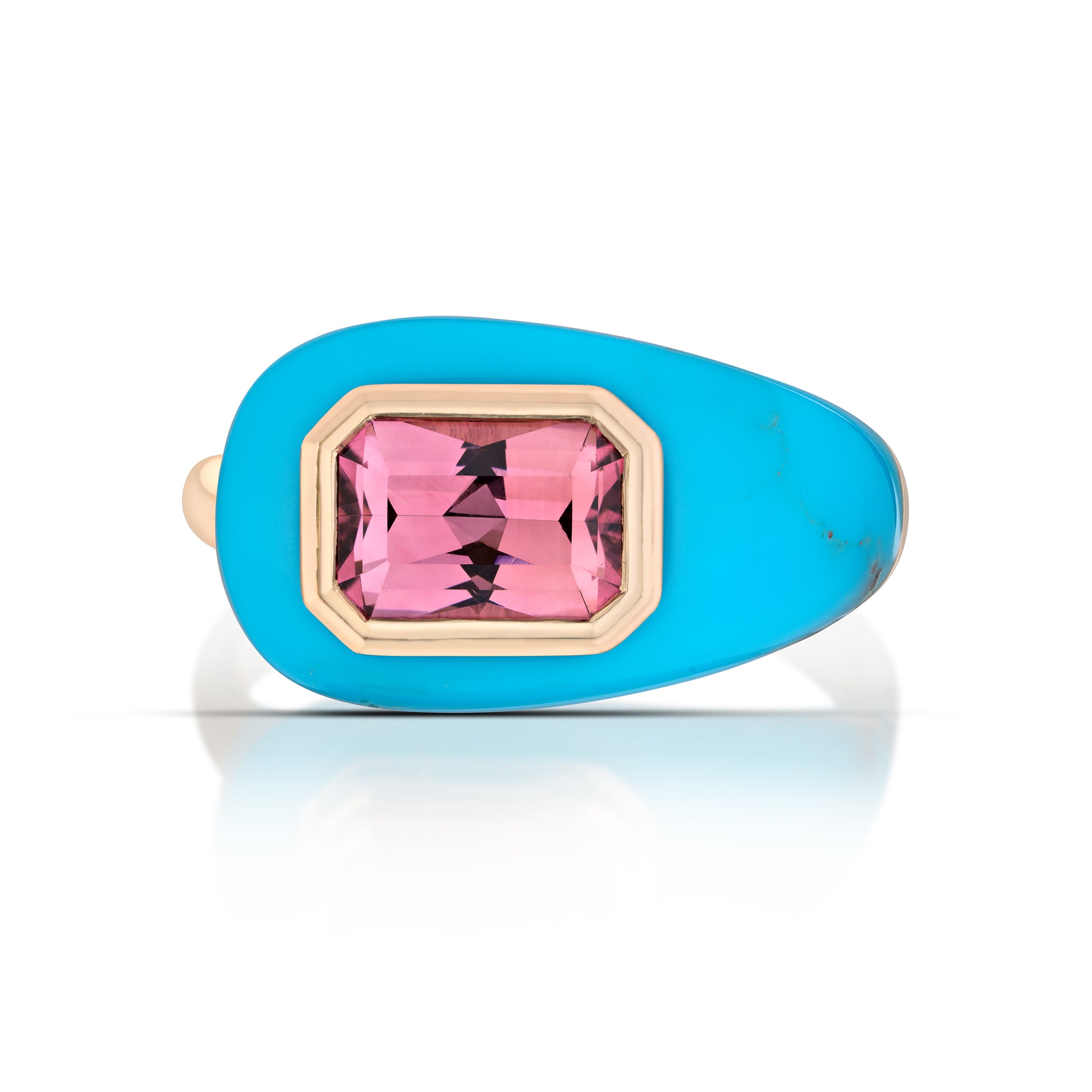 Lapis Lazuli pink tourmaline ring by fine jewelry designer Andy Lif