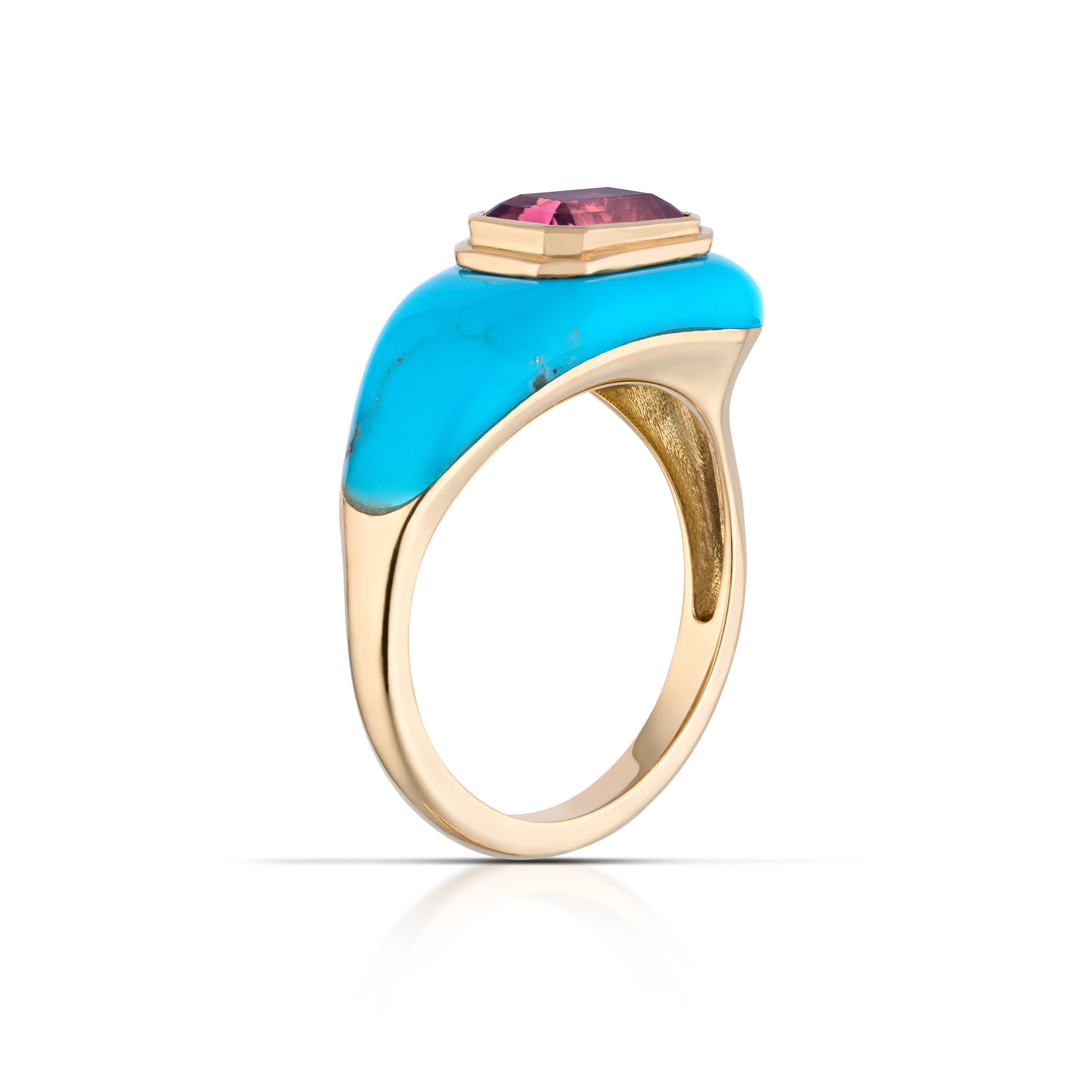 Lapis Lazuli pink tourmaline ring by fine jewelry designer Andy Lif