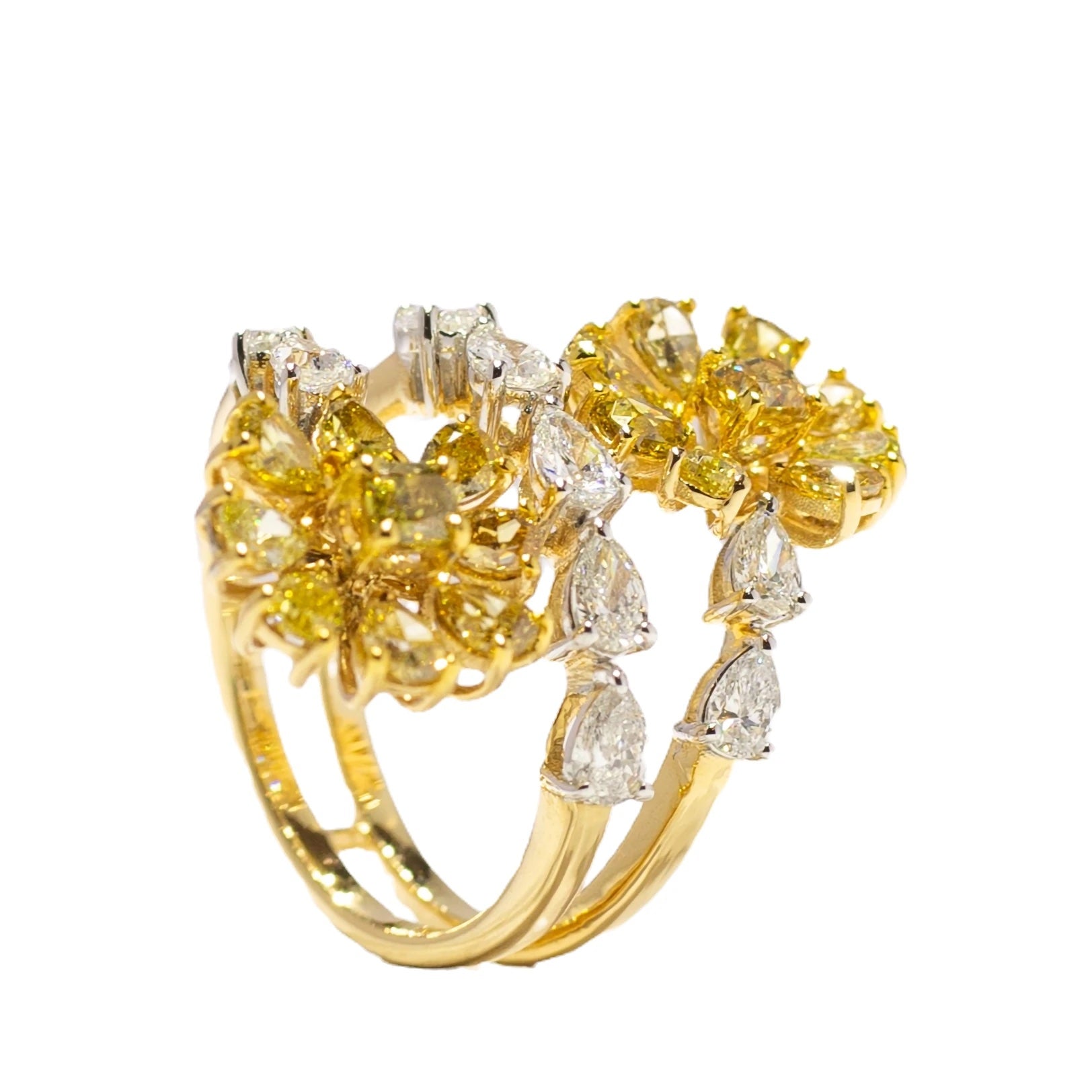 Surat Jewels, Yellow Diamond Daisy Ring