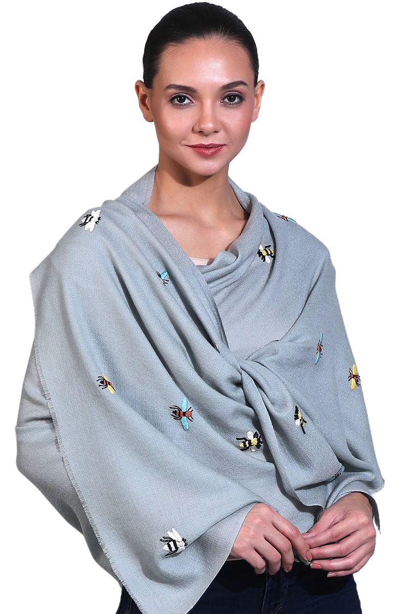 Handwoven honeybee scarf by JANAVI INDIA
