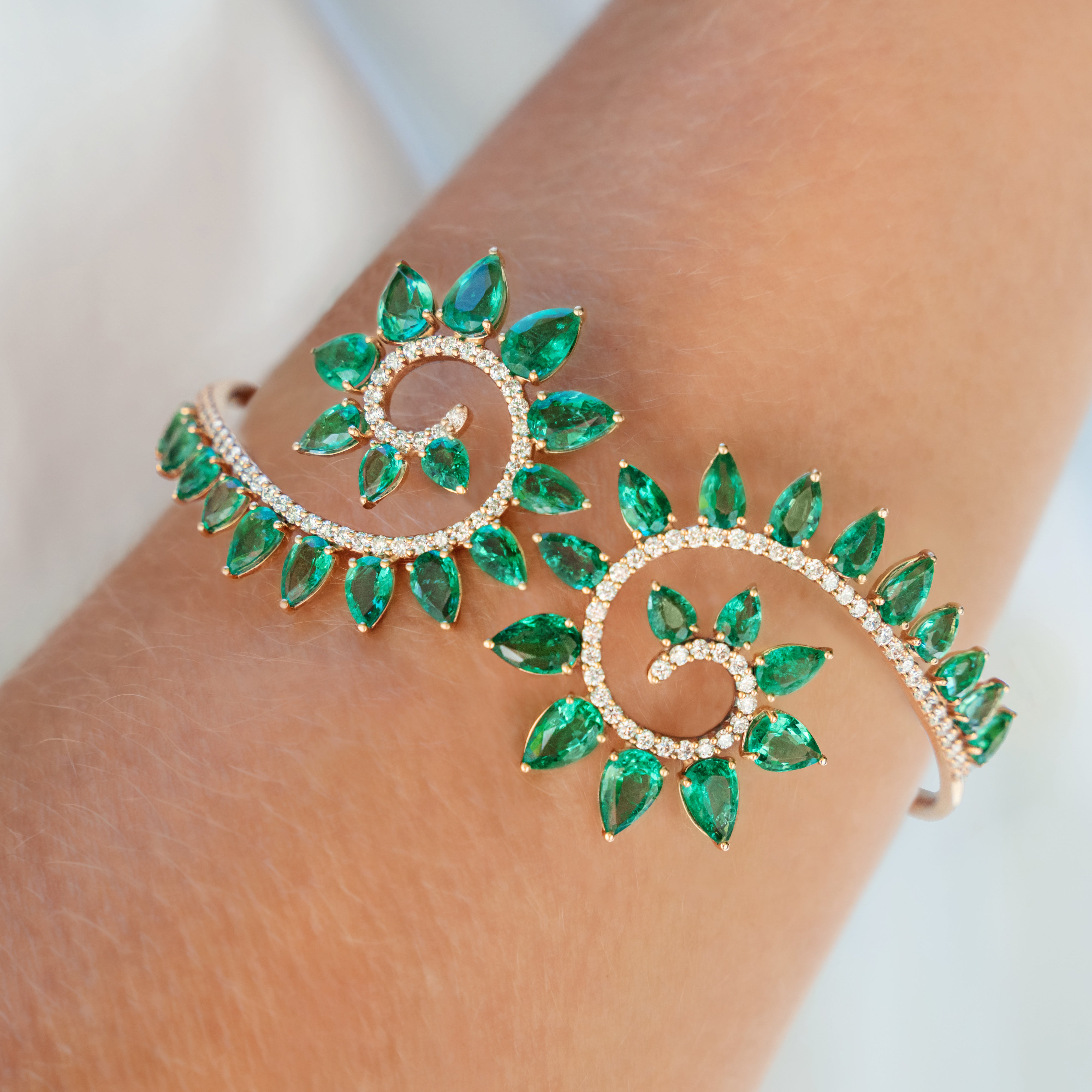 High Jewelry Maison Gismondi 1754, Emerald Diamond Bracelet