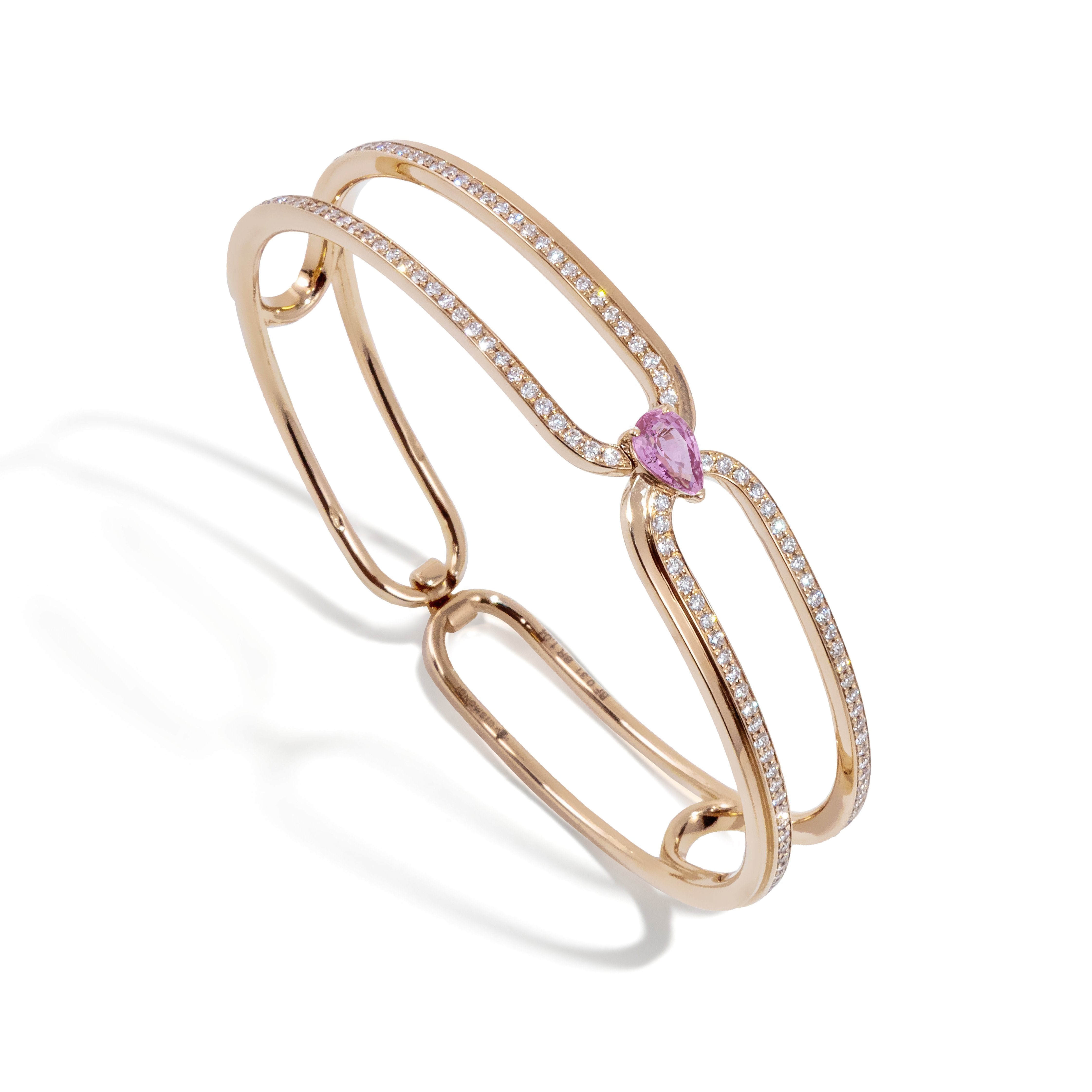 Gismondi 1754, Pink Sapphire Diamond Bracelet