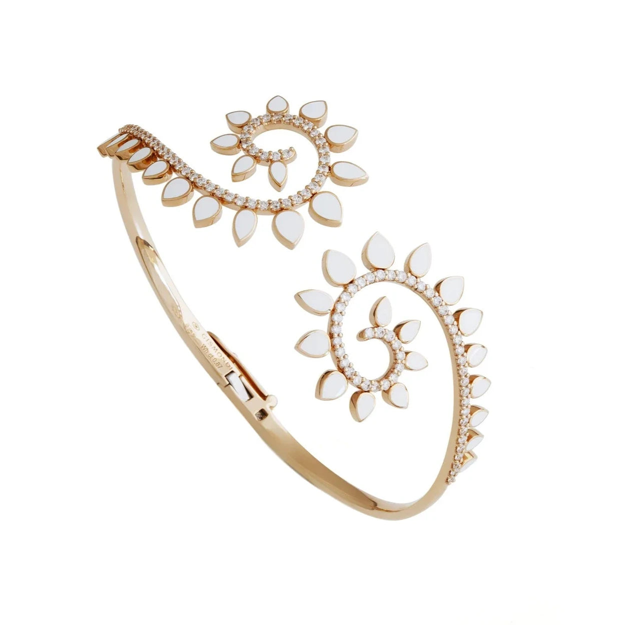 Gismondi 1754 heirloom, Diamond White Ceramic Bracelet