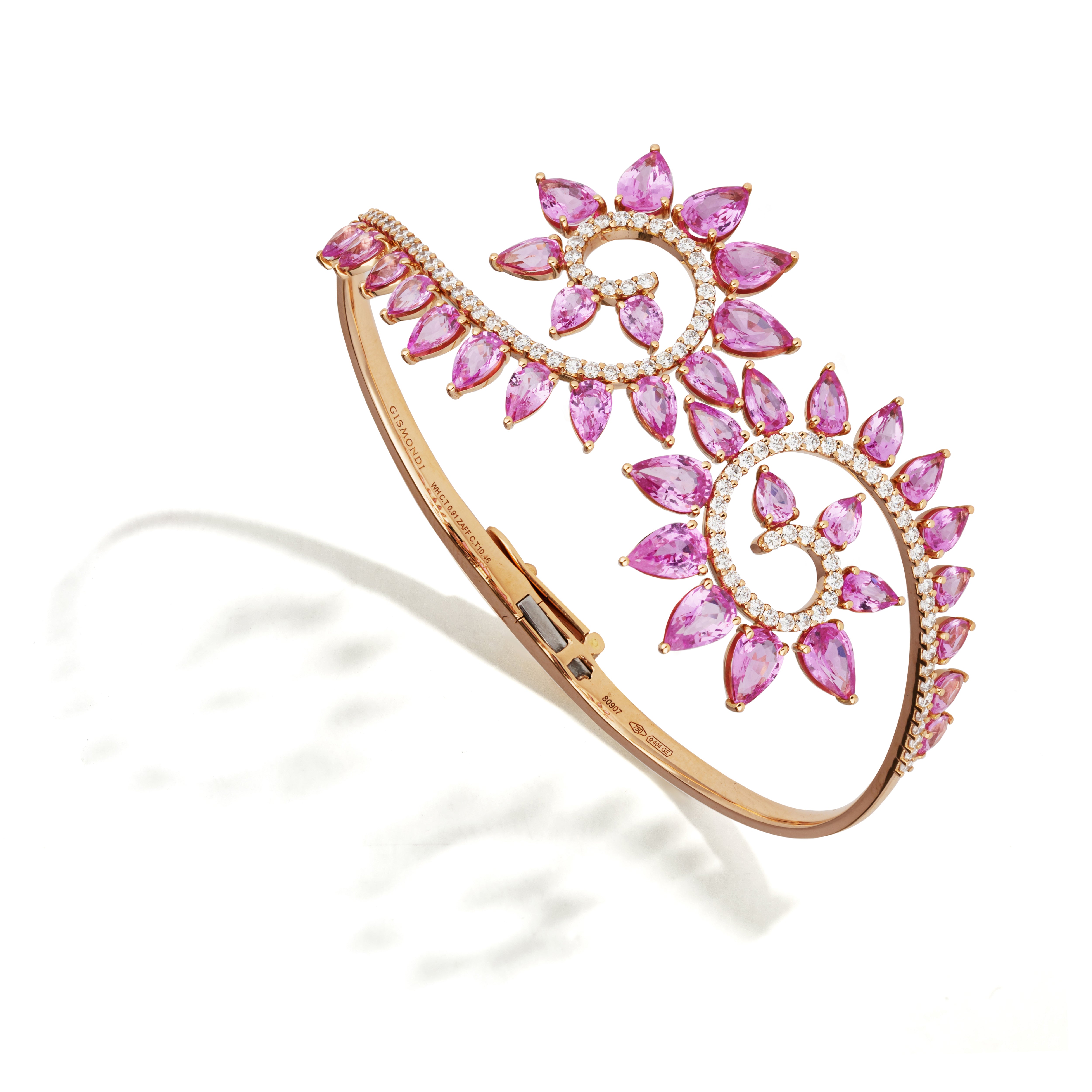 Pink Sapphire Diamond Bracelet by Gismondi 1754