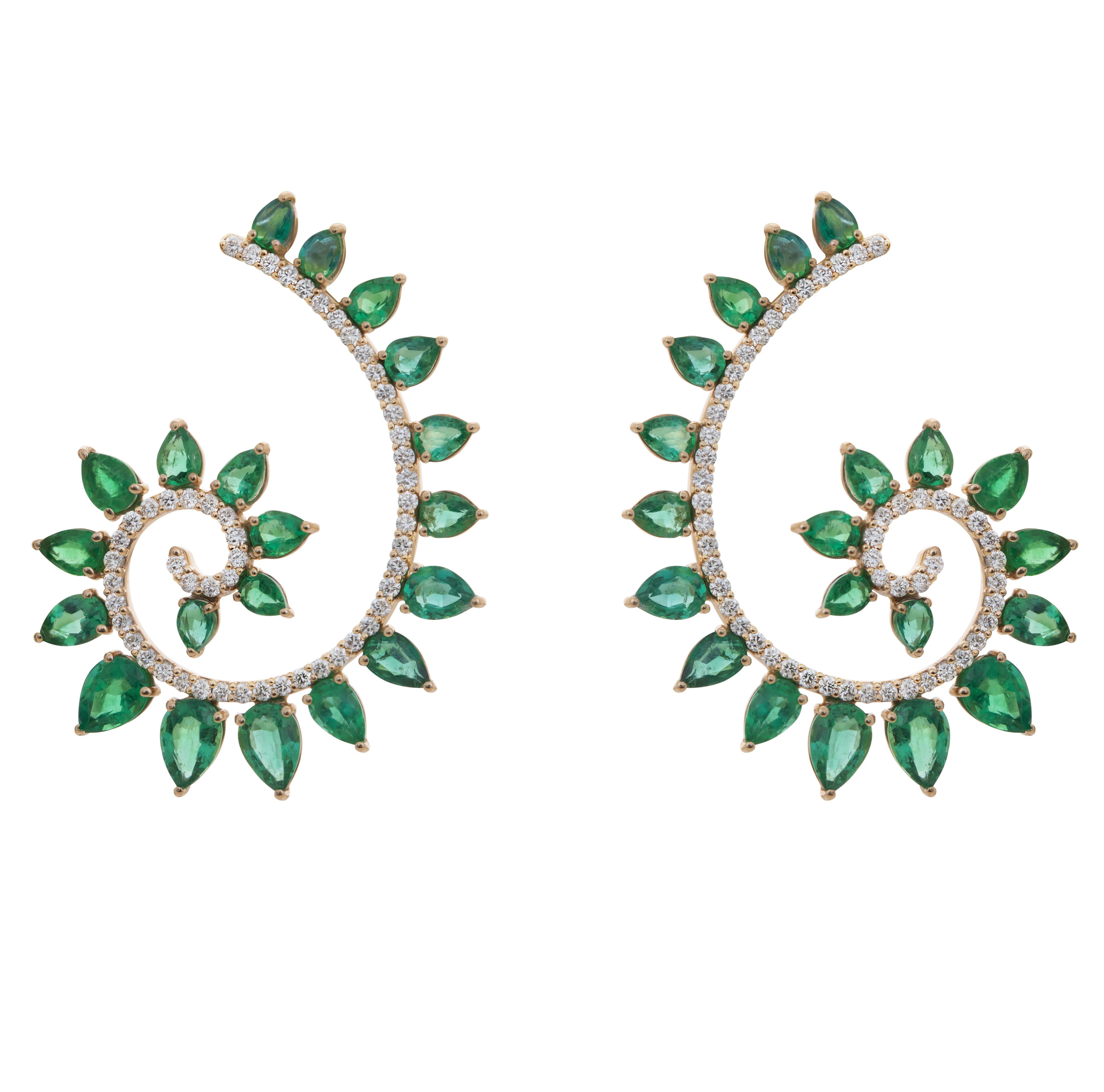 Gismondi 1754, Genesi Emerald Diamond earrings, high jewelry collection