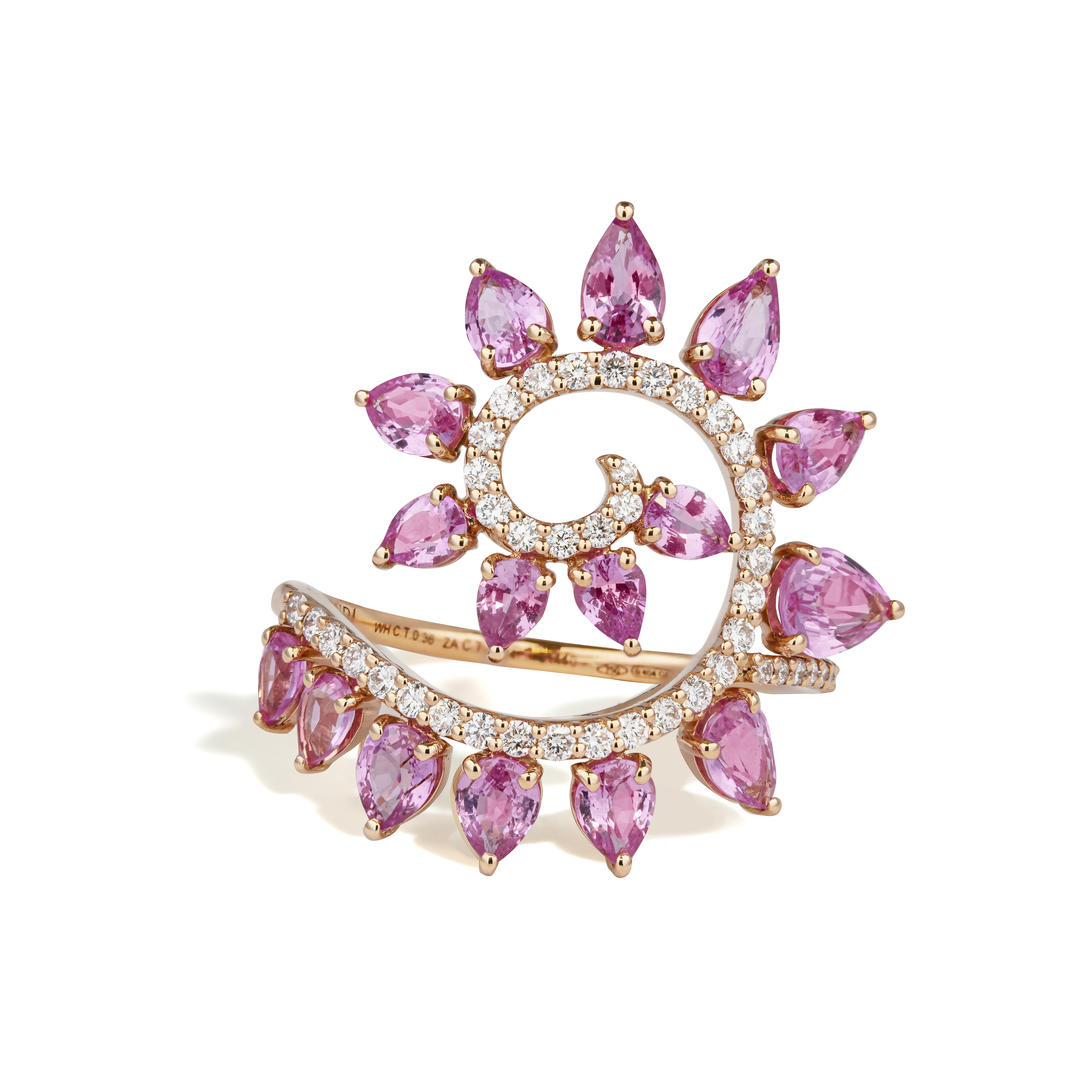 High Jewelry Maison Gismondi 1754, Pink Sapphire Diamond ring