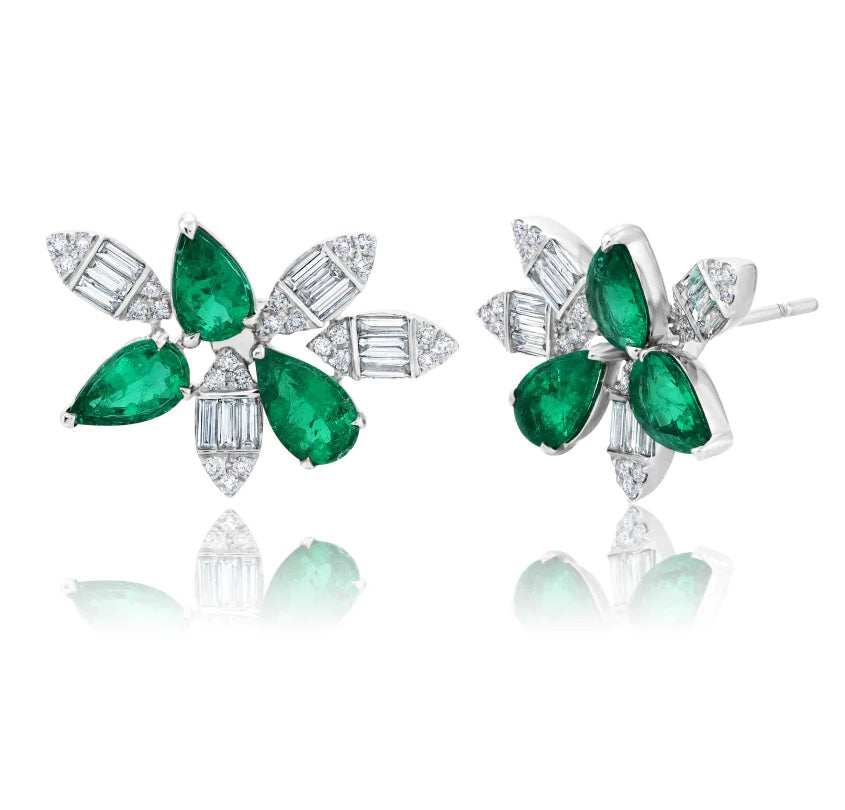 Emerald Diamond Earrings