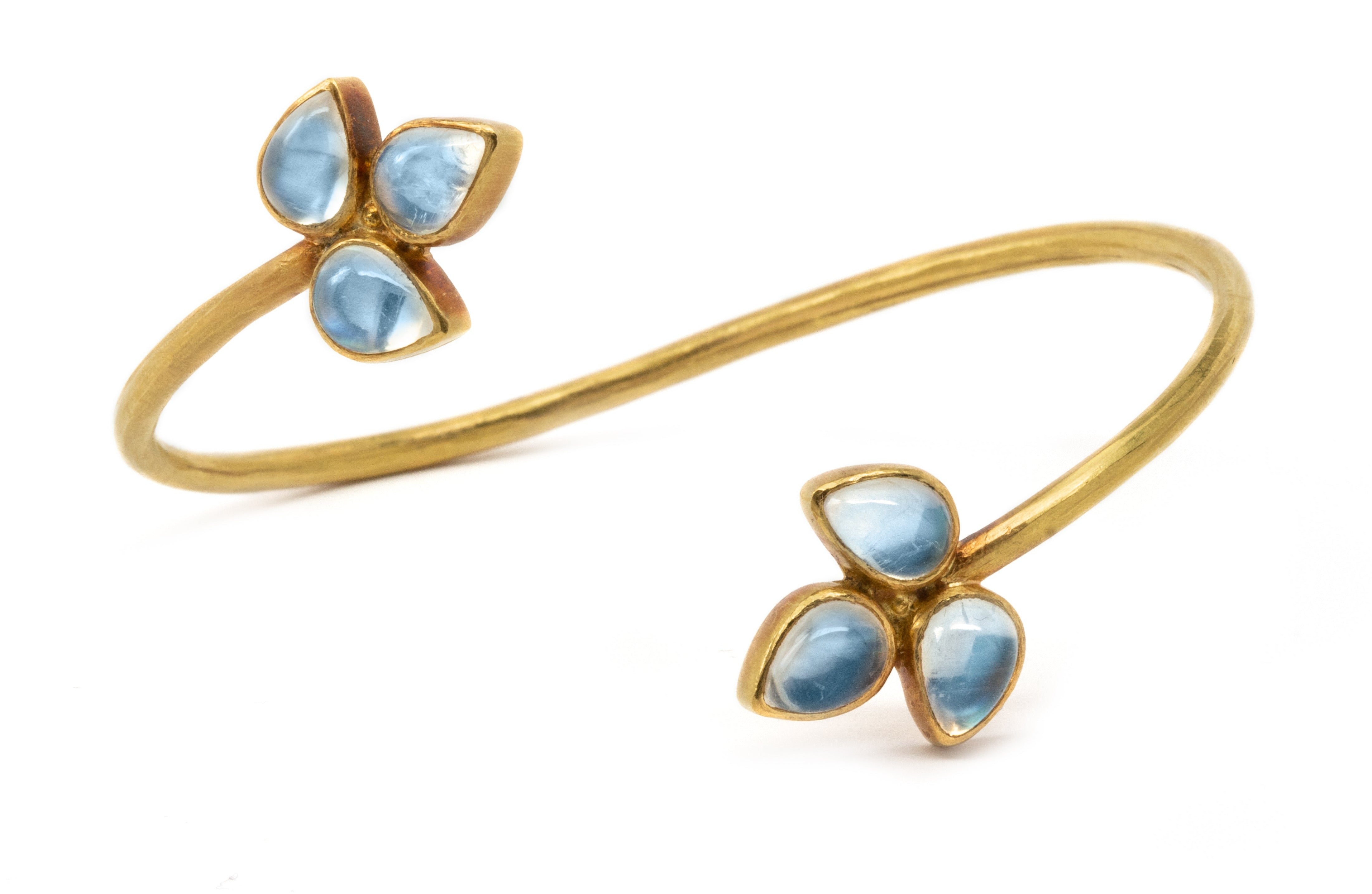 22k gold moonstones bracelet by fine jewelry designer Linda Hoj
