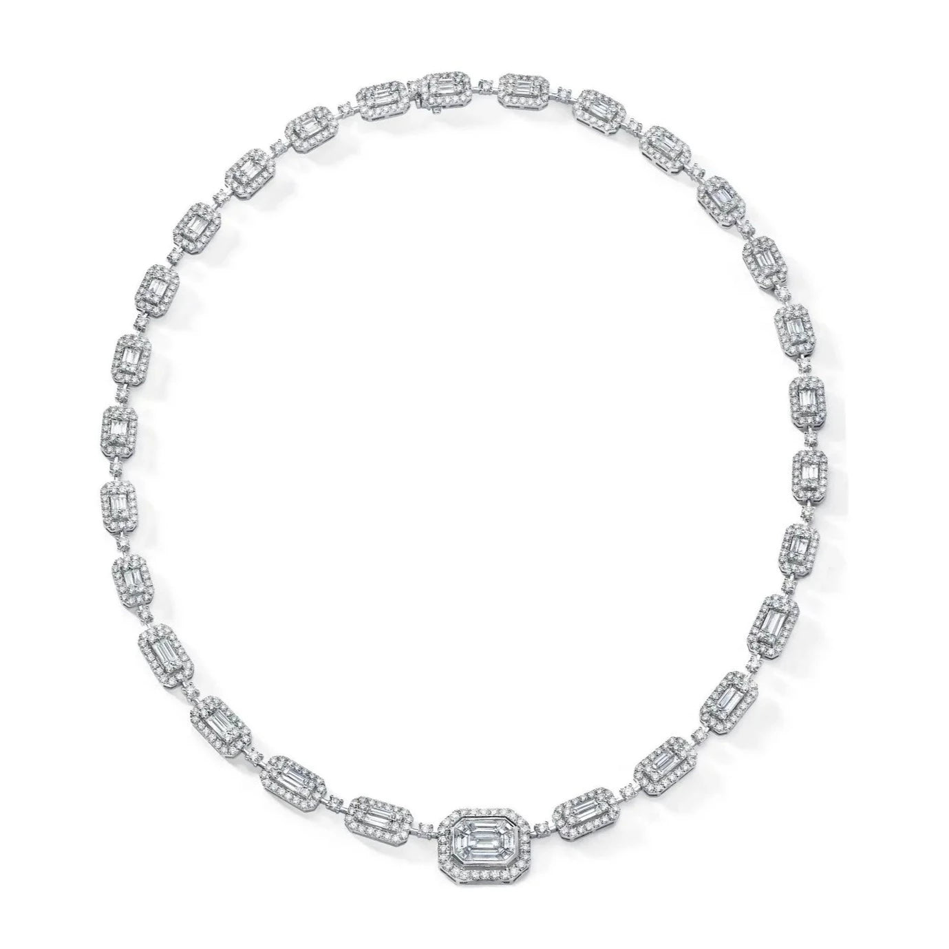 Dazzling Diamond Ascension Illusion Dream Necklace by award winning fine jewelry designer Graziela Gems.