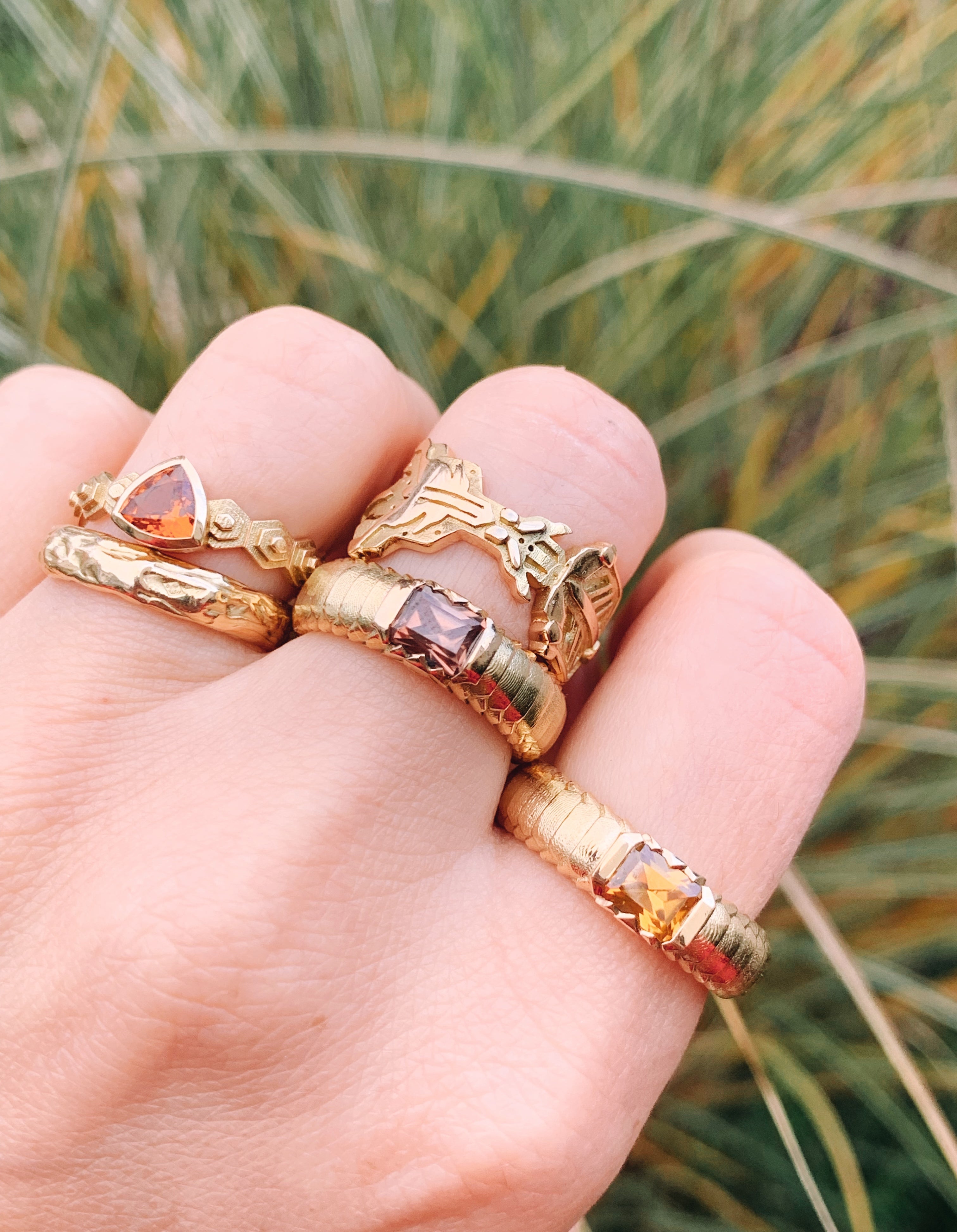 18 karat recycled yellow gold ring by fine jewelry designer Capucine H