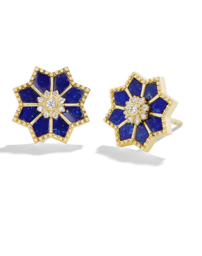 Lapis Lazuli stud earrings by fine jewelry designer Orly Marcel