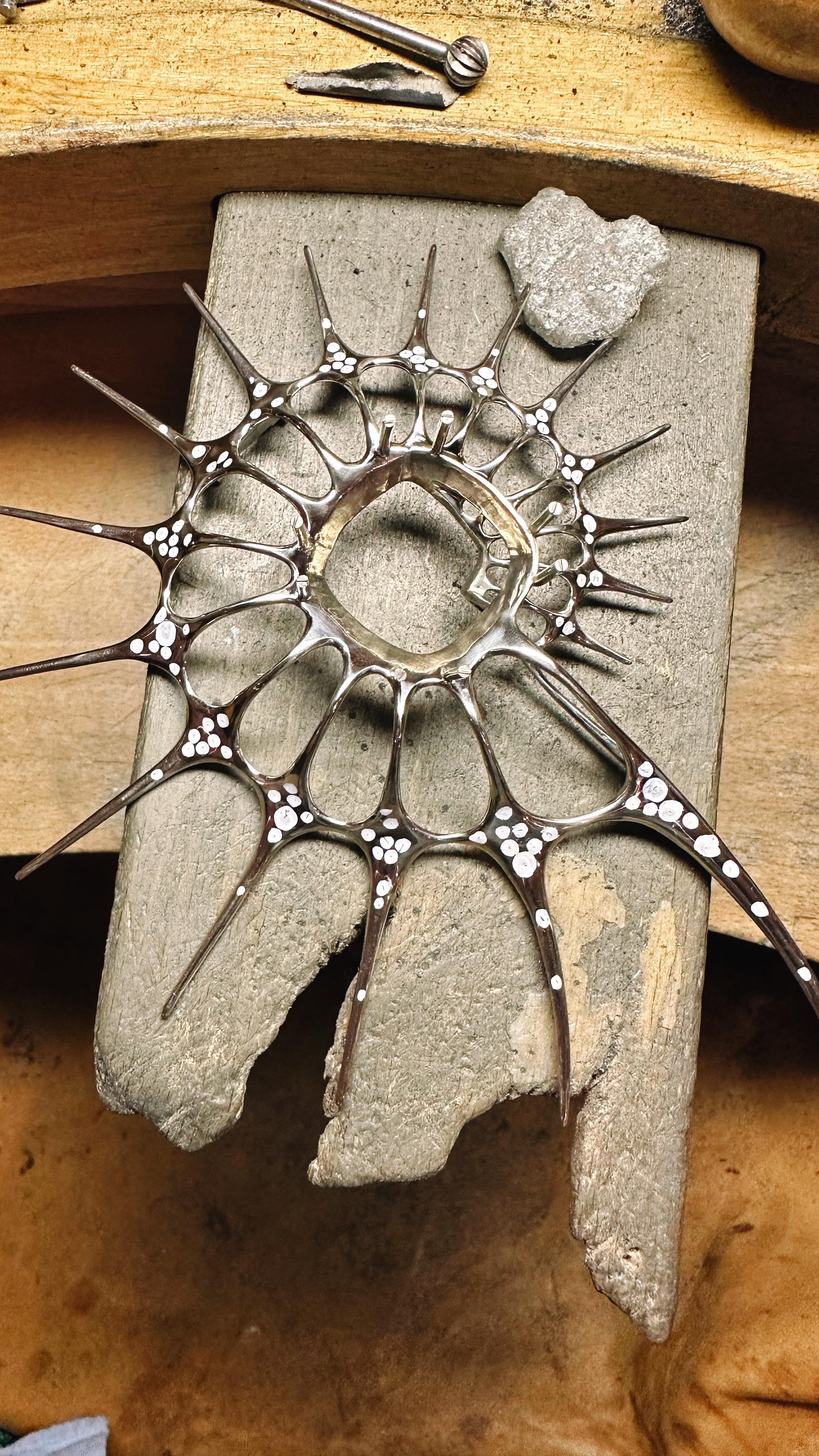 Wearable Art. Topaz brooch. Diamonds. Collectible Design. High Jewelry by Capucine H