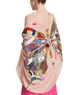 Janavi India, Glorious Butterfly Cashmere Scarf in Beige