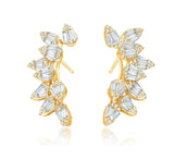 Diamonds marquise ascension ear climbers by jewelry designer Graziela Gems