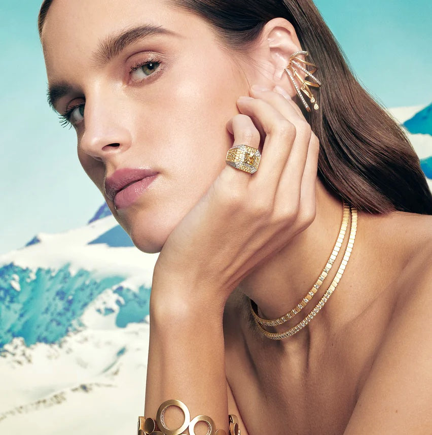 Ashaha x Ethos of London. Juba diamond ring in 18k yellow gold. Contemporary Heirloom.