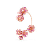 Pink Sapppires and Diamonds Cherry Blossom large Ear Cuff by Morphee jewelry house