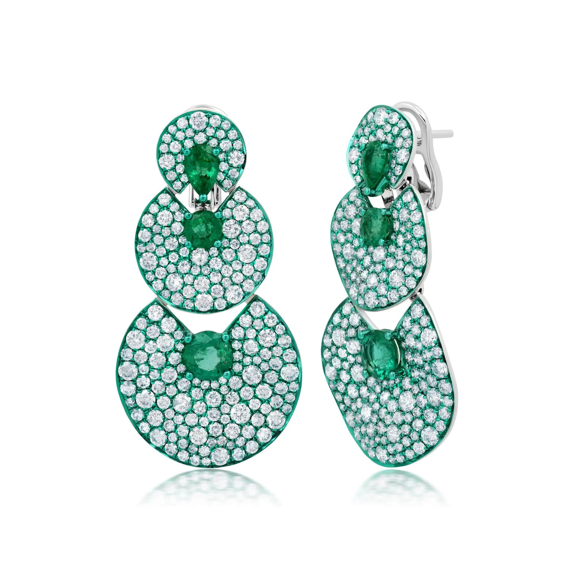 Emerald Botanical Earrings by fine jewelry designer Graziela Gems