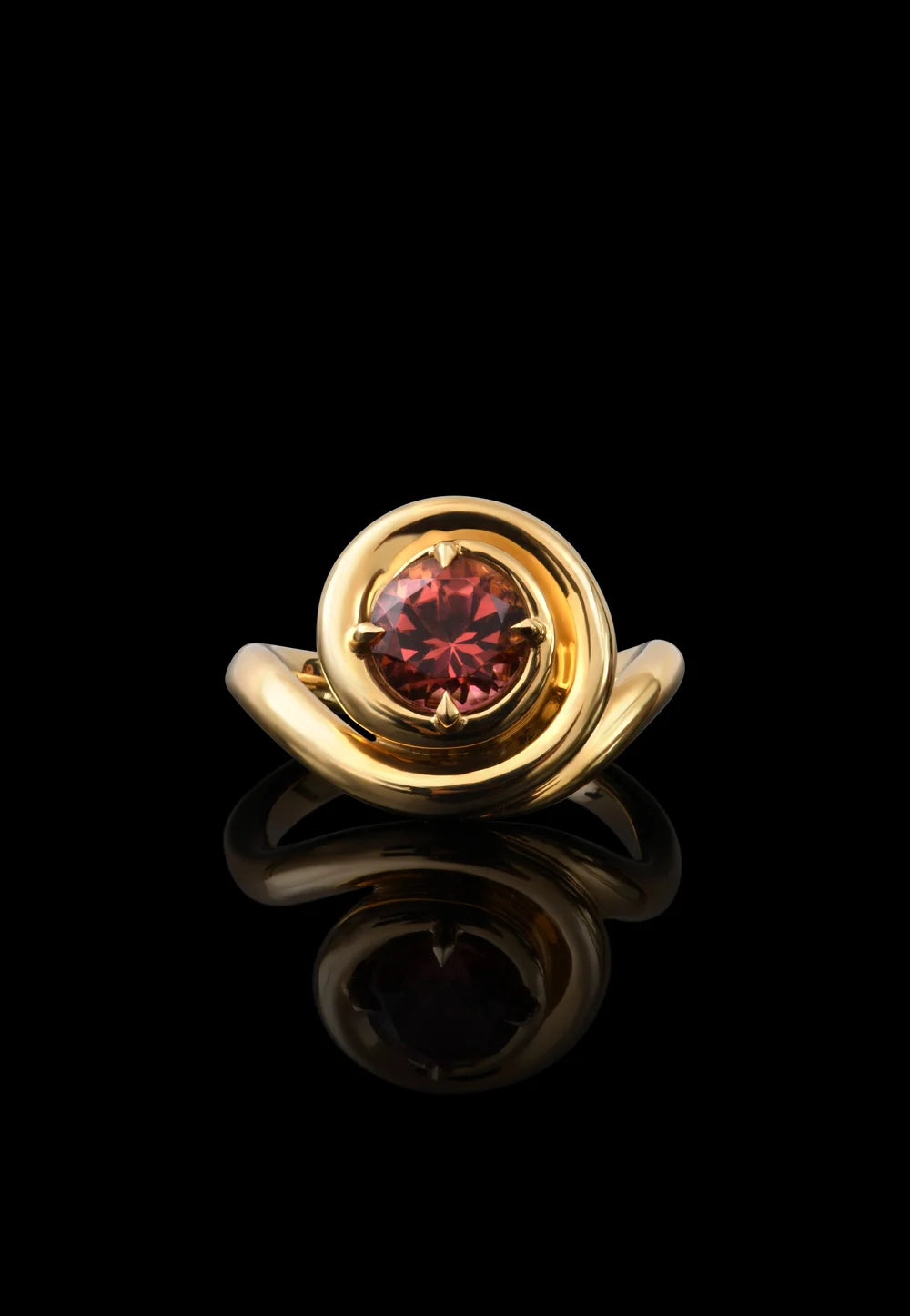 Pink Tourmaline 'Spira' Ring