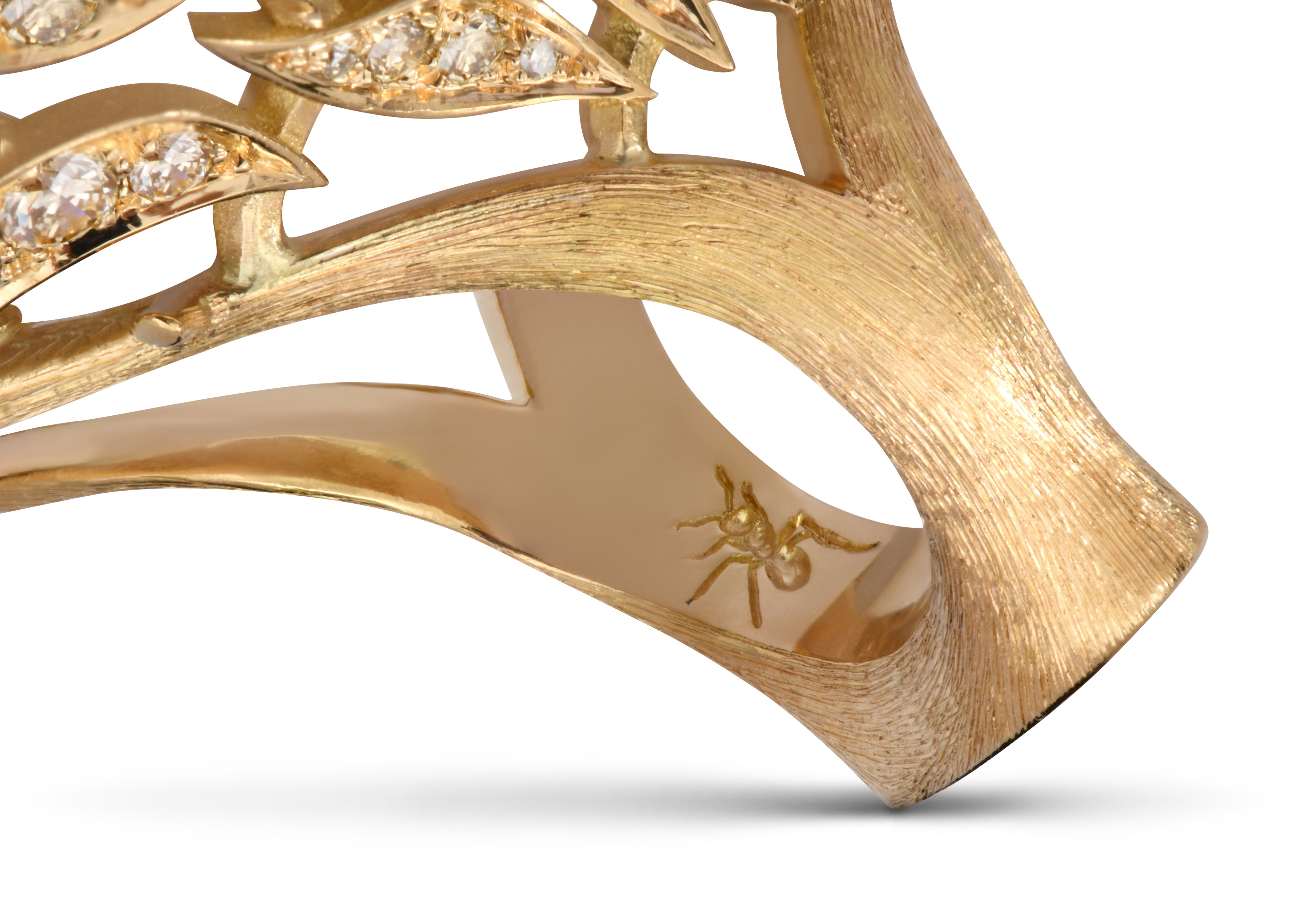 Capucine H. Wearable Art. High jewelry. Paris. Champagne Diamond. 18k gold. Collectible Design. Ethos of London