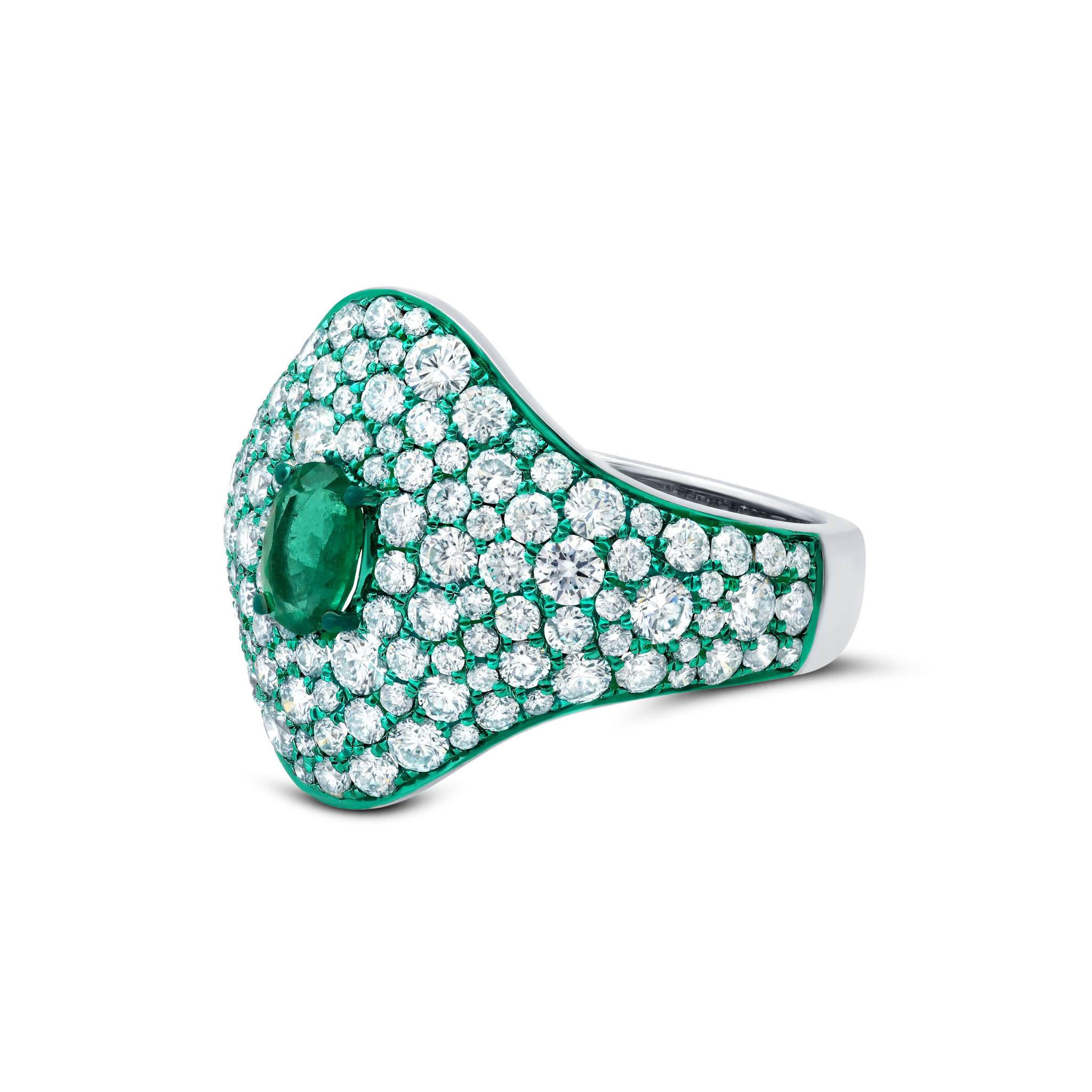 Emerald Diamond Ring, Fine Jewels, Graziela Gems, Luxury Gifting