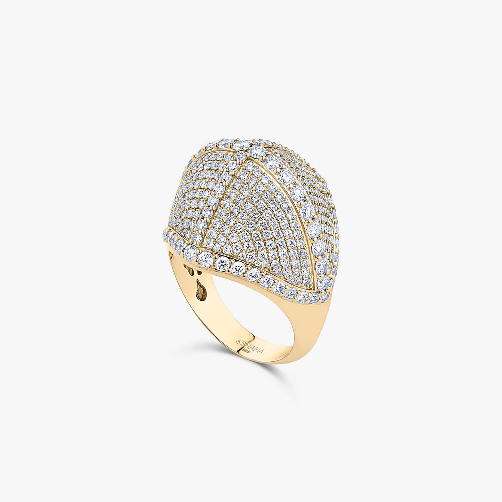 Diamond Kahina ring by Ashaha in 18k gold. Luxury gifting.