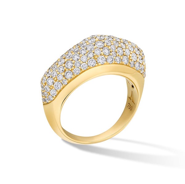 Diamond gold ring by fine jewelry designer Andy Lif