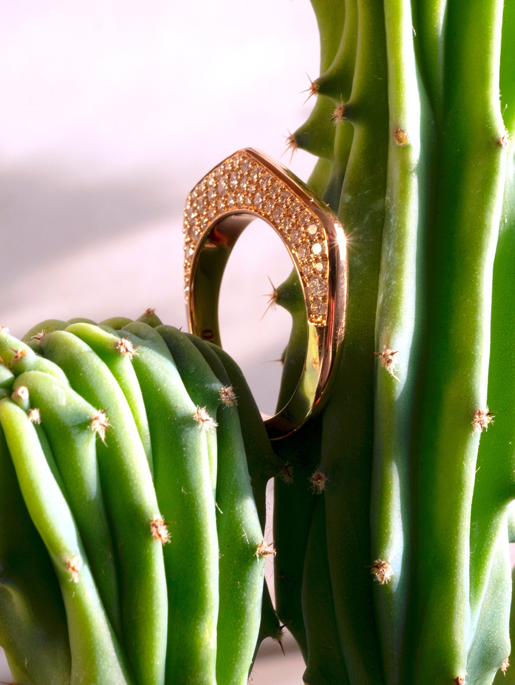 Diamond gold ring by fine jewelry designer Andy Lif.