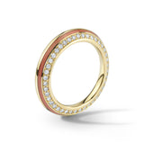 Purple Enamel Sima ring with Diamonds by fine jewelry designer Andy Lif