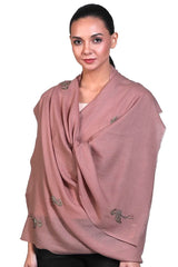 JANAVI INDIA gold flamingo pink scarf