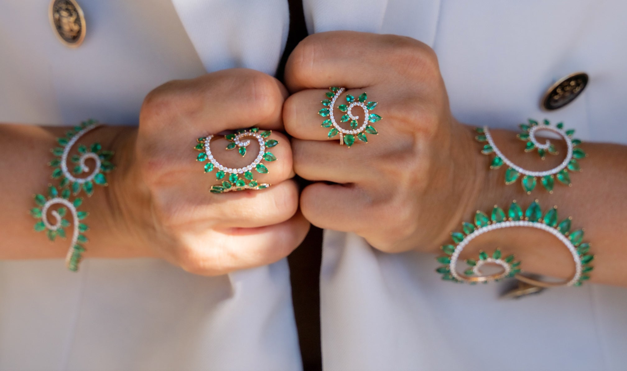 High Jewelry Maison Gismondi 1754, Emerald Diamond Bracelet 