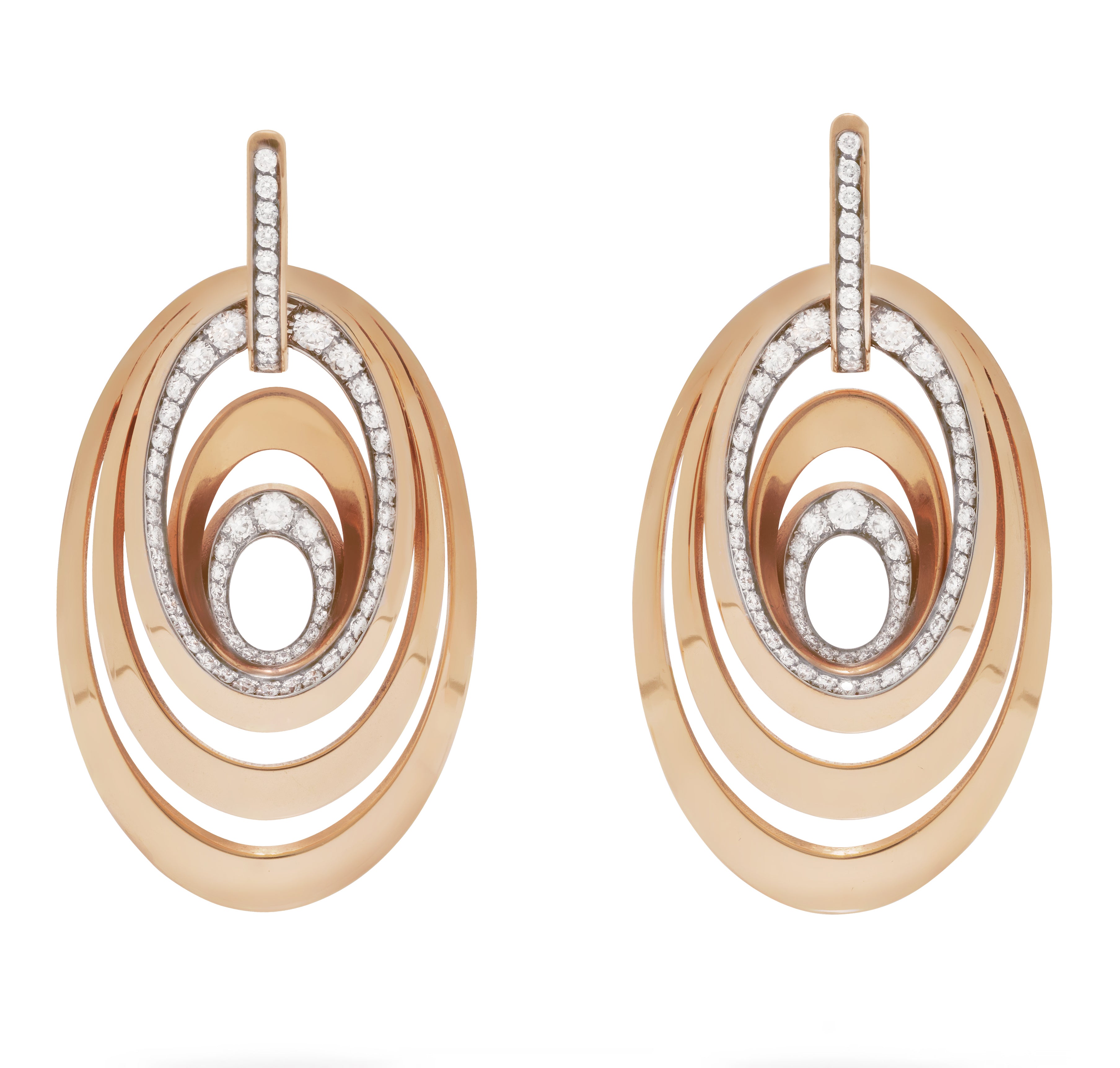 Gismondi 1754, High Jewelry Collection. Aura Diamond Earrings, 18k gold.