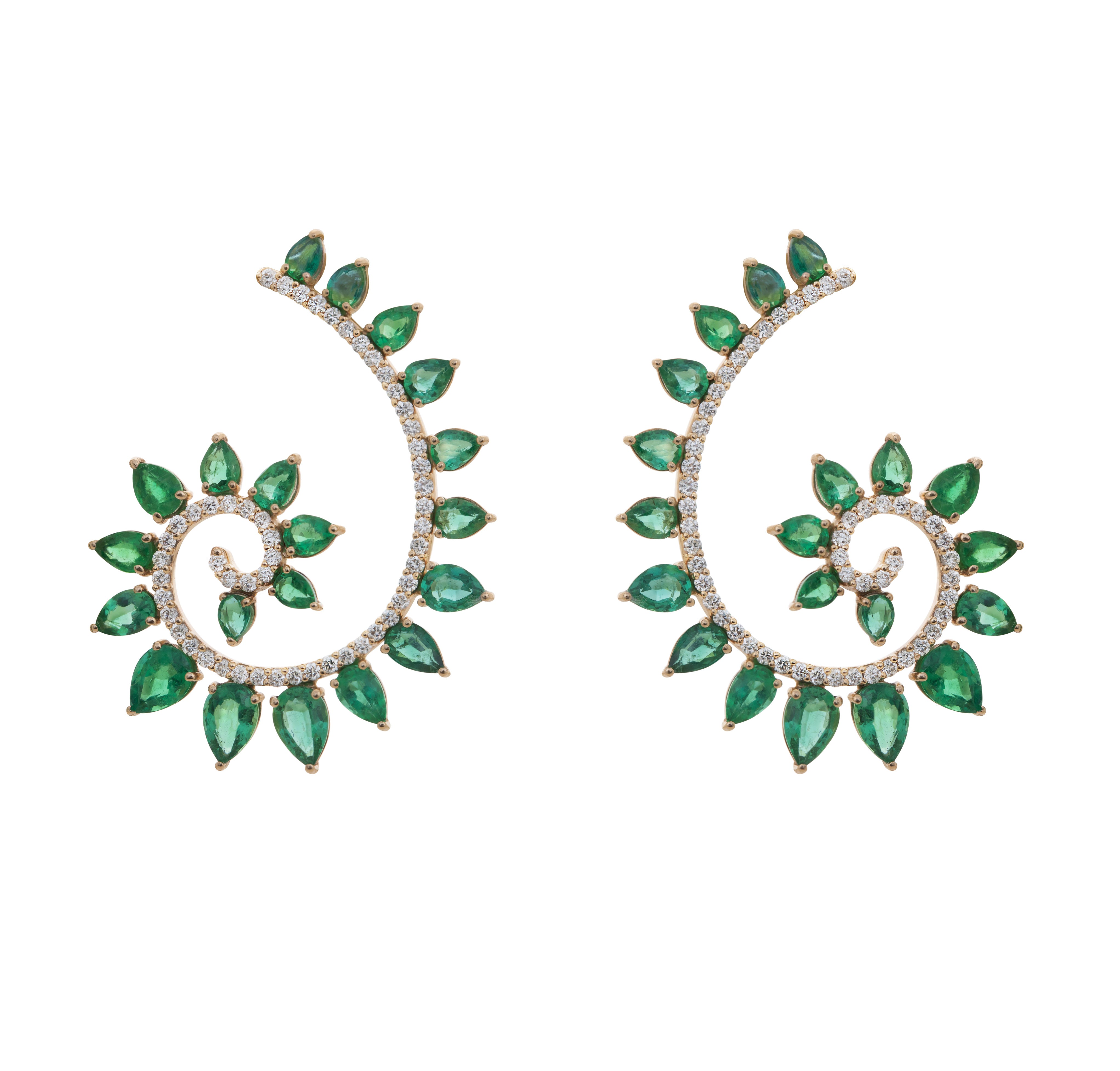 Gismondi 1754, Genesi Emerald Diamond earrings, high jewelry collection