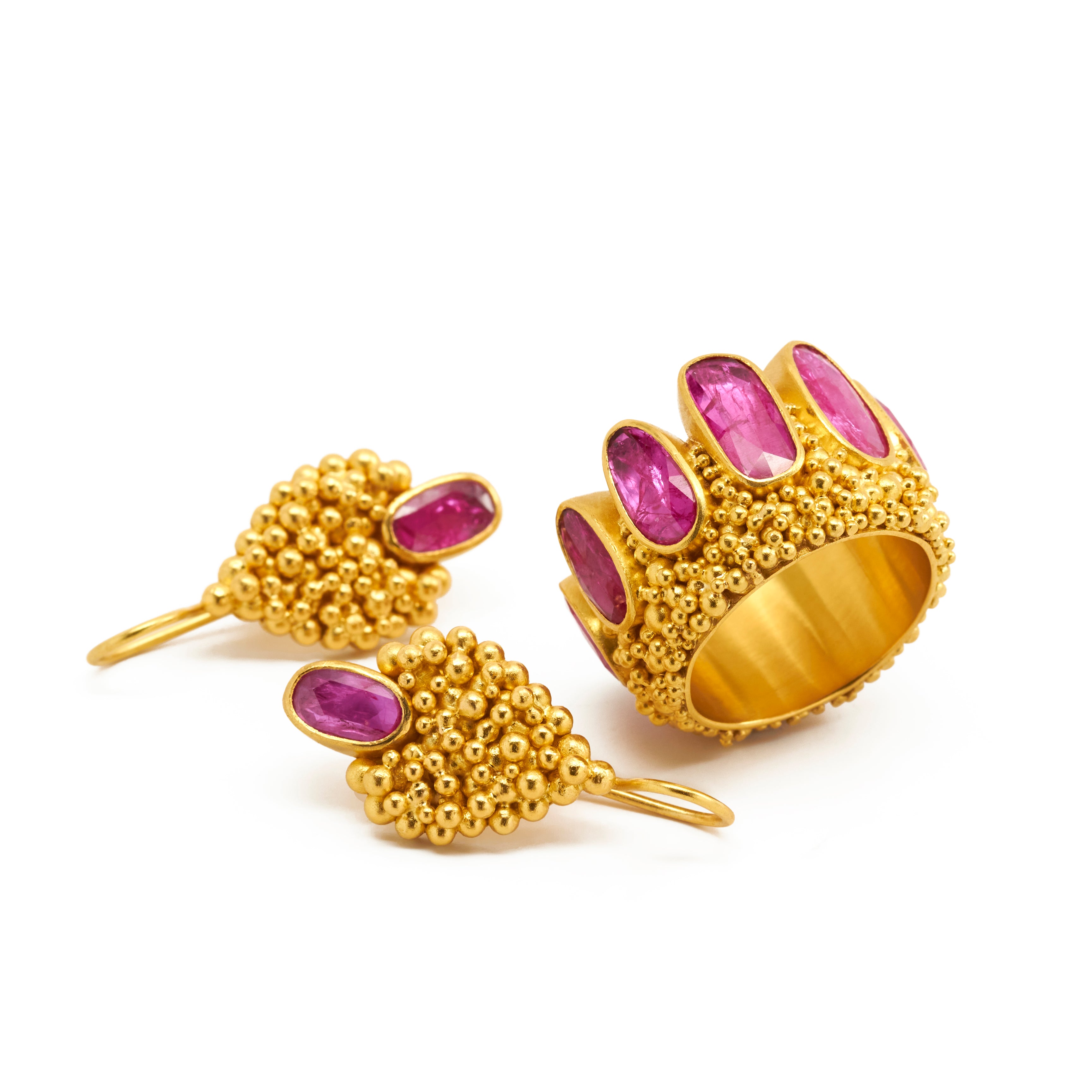 22k Gold Ruby earrings