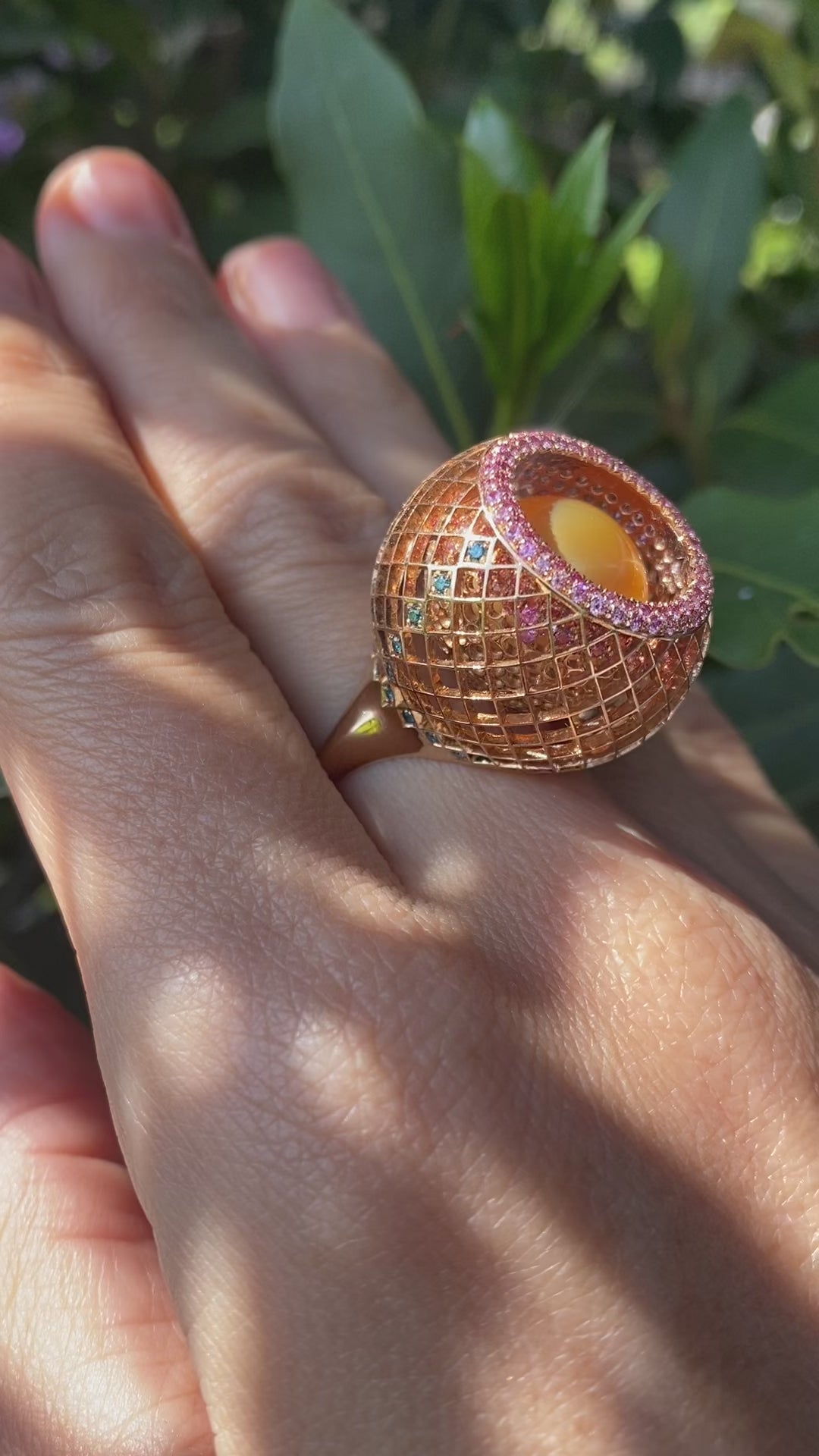 Pearl sapphires ring by jewelry designer Nigel O'Reilly