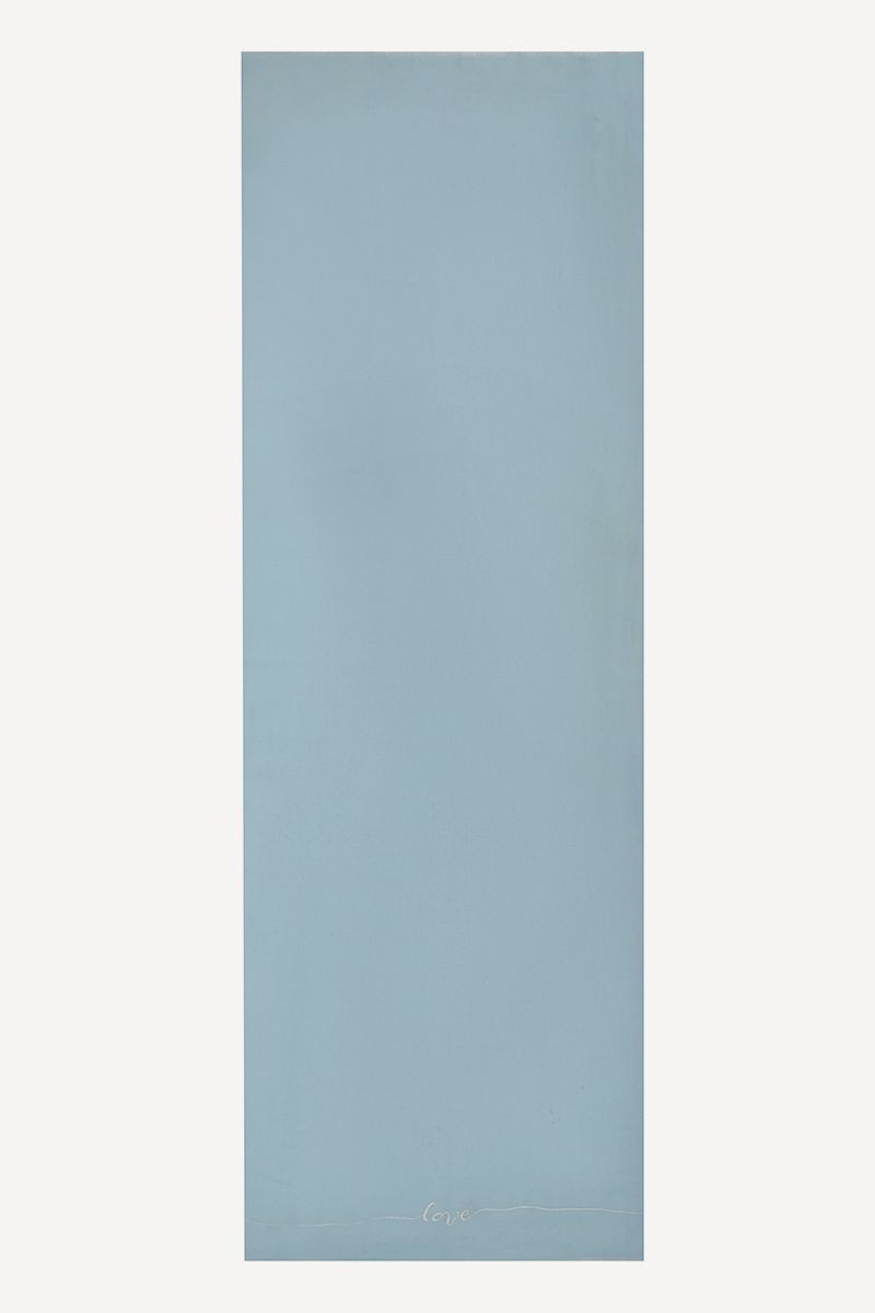 'LOVE' Merino Wool Scarf in light blue color by JANAVI