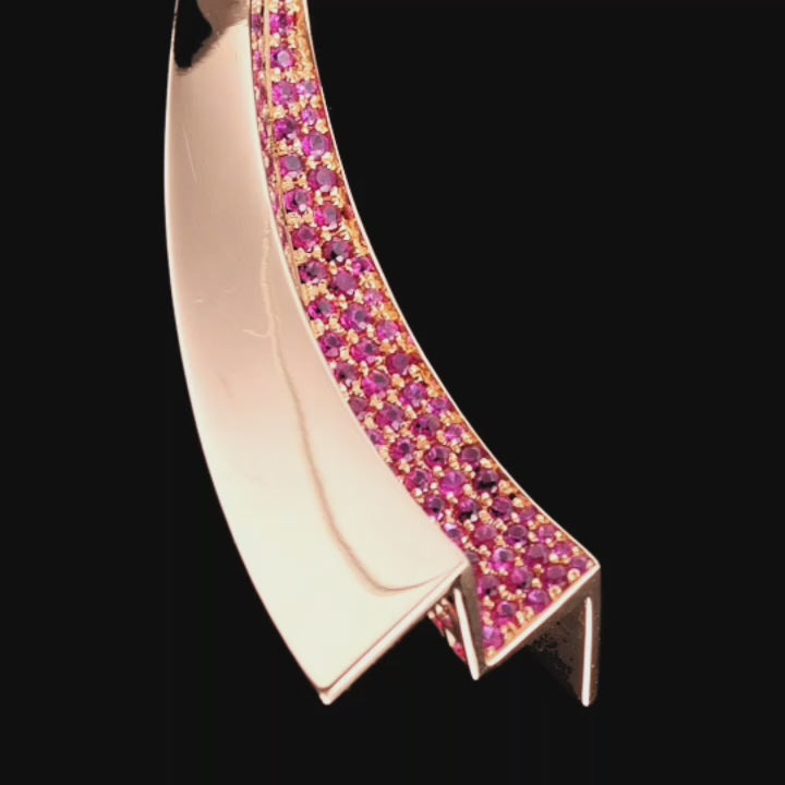 Nigel O'Reilly, Ruby and Sapphire masterpiece earrings