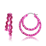 Ruby Double Hoop Earrings by fine jewelry designer Graziela