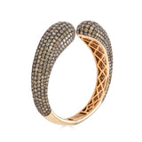 Champagne Diamond Mosaique open bangle bracelet by fine jewelry house of Piranesi