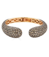 Champagne Diamond Mosaique open bangle bracelet by fine jewelry house of Piranesi