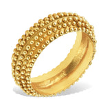 18 karat recycled yellow gold textured ring by jewelry designer Clio Saskia