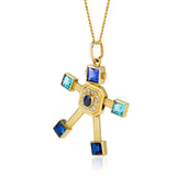 18 karat yellow gold articulated robot pendant by fine jewelry designer Tatiana Van Lancker, VAN