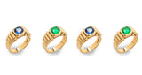 18 karat yellow gold emerald ring by fine jewelry designer Tatiana Van Lancker