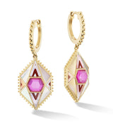 Pink quartz in 18 karat yellow Gold by fine jewelry designer Orly Marcel