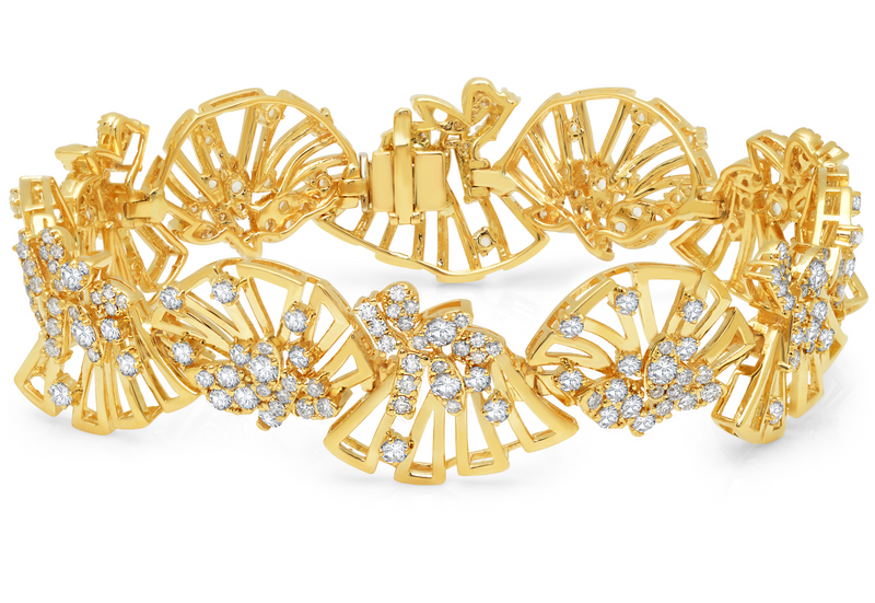 Diamond Natura bracelet in 18 karat gold by award winning fine jewelry designer Graziela